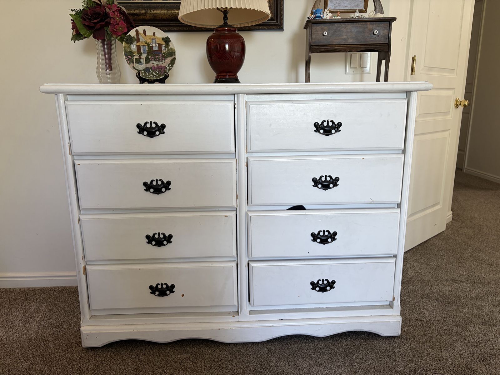 Large white wooden dresser
