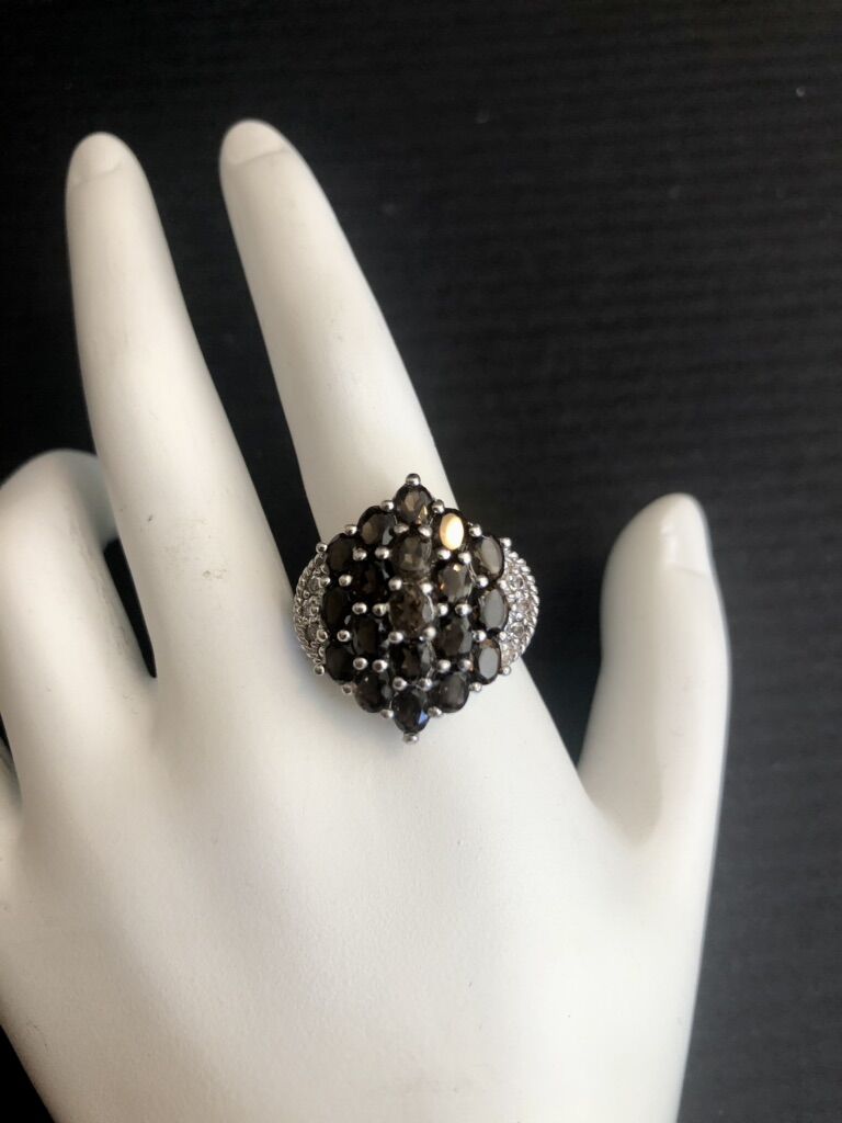 Sterling Silver With Smoky Quartz And White Topaz