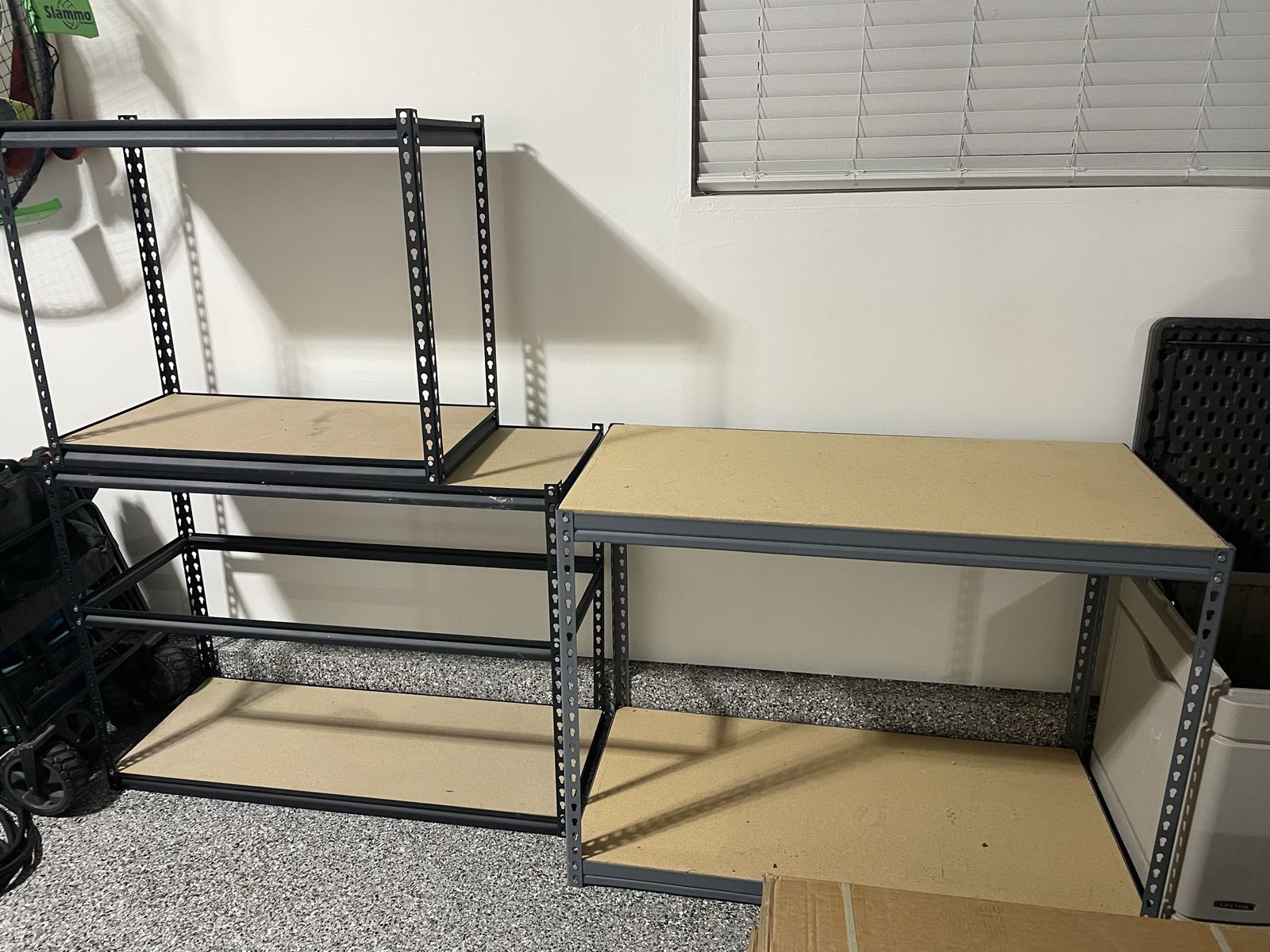 3 Heavy duty adjustable storage shelves for garage