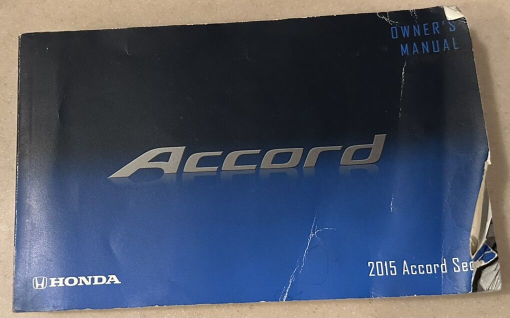 Honda Accord 2015 Owners Manual With Case