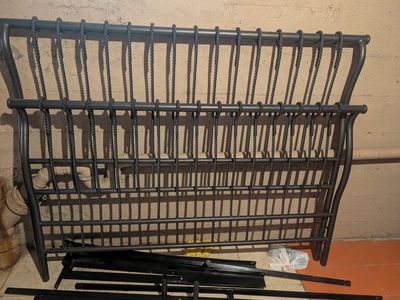 wrought iron bedframe queen size