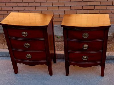 Nightstands Set 2 Drawer Dixie Chippendale Style