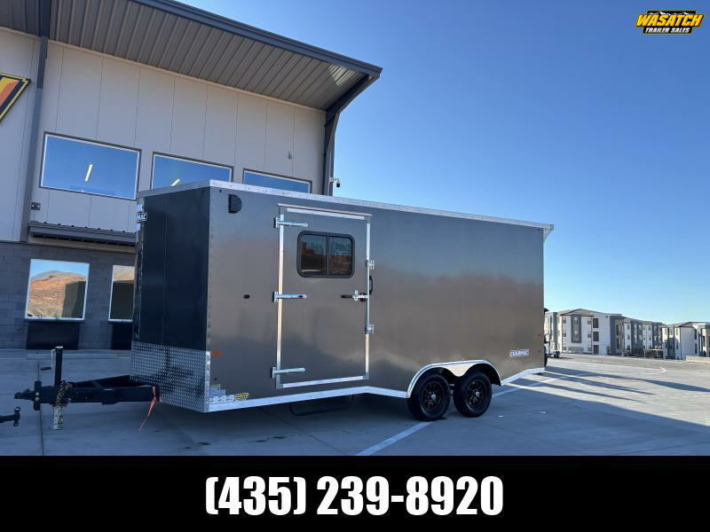 2026 Charmac Trailers 8.5X18 STEALTH CAR/VNOSE/7K 7'TALL/RAMP/CHARCOAL Cargo / Enclosed Trailer