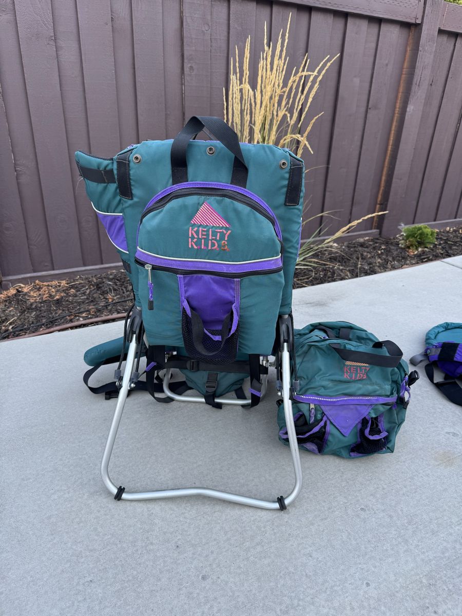 Kelty Kids Vintage Framed Child Carrier Backpack with Matching Pack Teal/Purple