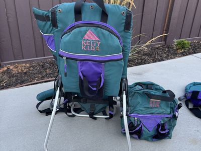 Kelty Kids Vintage Framed Child Carrier Backpack with Matching Pack Teal/Purple