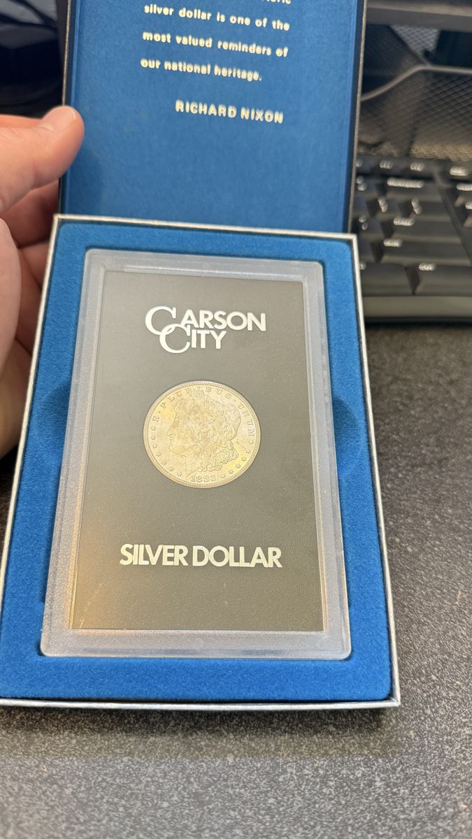 1883 Carson City Morgan Silver Dollar Coin - US Mint Collection with Box