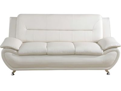 White Faux Leather Sofa Living Room Sofa F4604