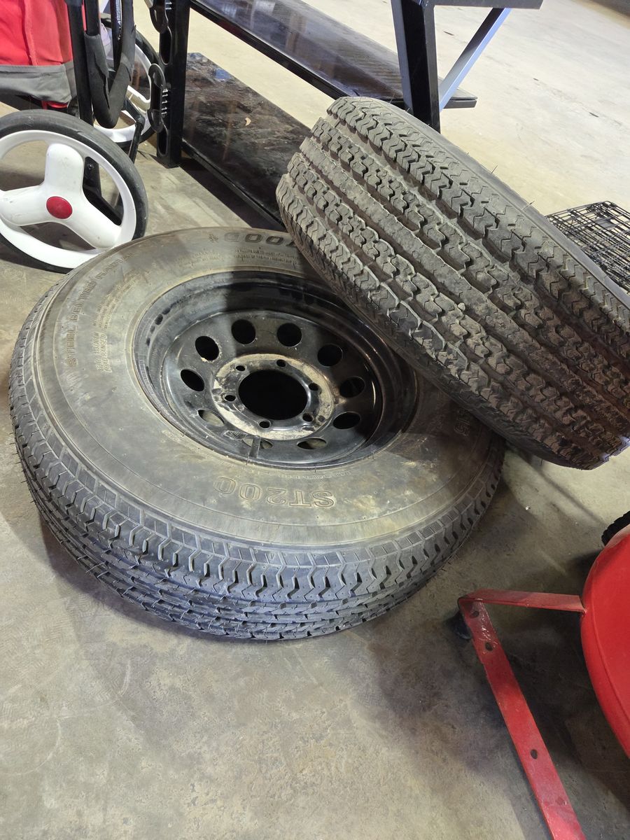 6 lug trailer wheels & tires (2) for 200