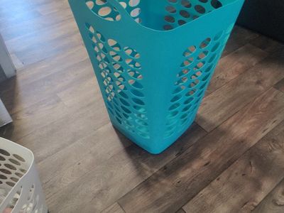 Turquoise Laundry Basket Hamper --