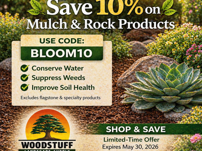 Top Soil, Garden Soil Mix, Mulch, Rock (10% off Soil and Rock Products. Use Bloom10 Code)