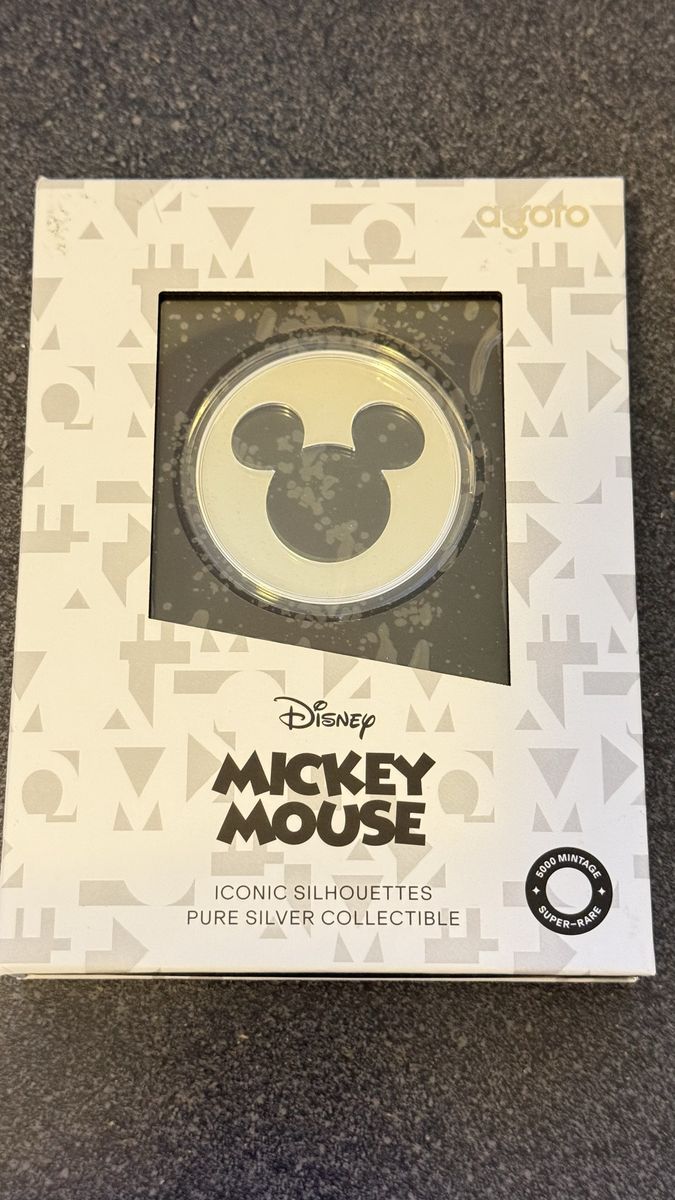 Disney Mickey Mouse Iconic Silhouettes Pure Silver Collectible Coin