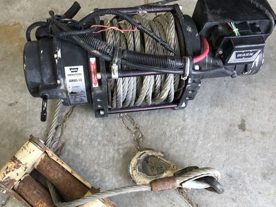 Warn Industrial Series 12 12,000 lb Electric Winch with Roller Fairlead