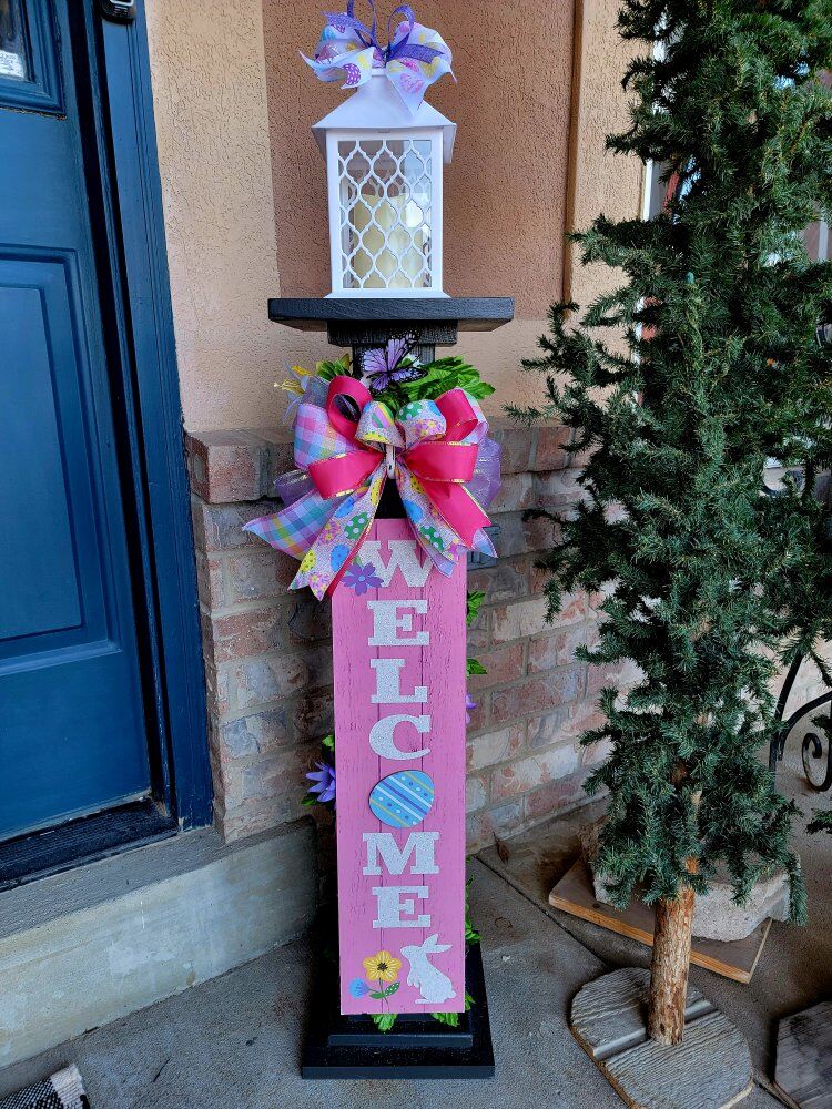 EASTER Entryway/Porch Welcome Post