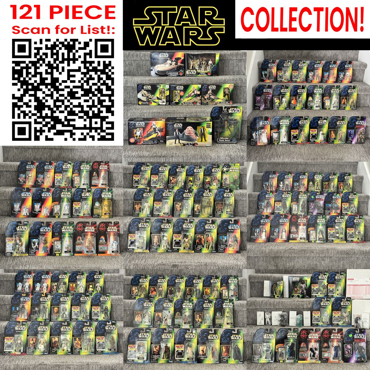 Star Wars POTF2 Collection 115 Figures 6Vehicles Exclusive Mail-Aways 90s Kenner MOC