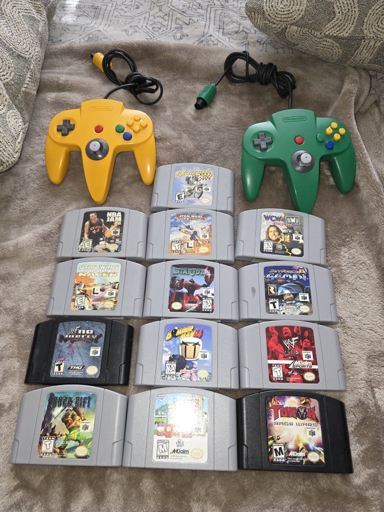 n64 games and controllers ( prices in description)