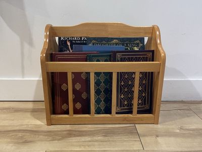 Vintage Wooden Magazine Rack / Record Holder