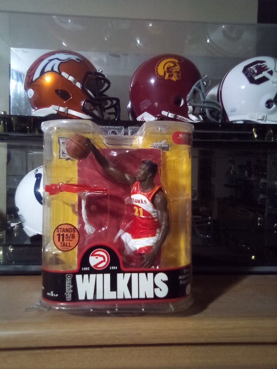 McFarlane Toys NBA Dominique Wilkins Atlanta Hawks 11 5/8" Action Figure 1982-1994 Series