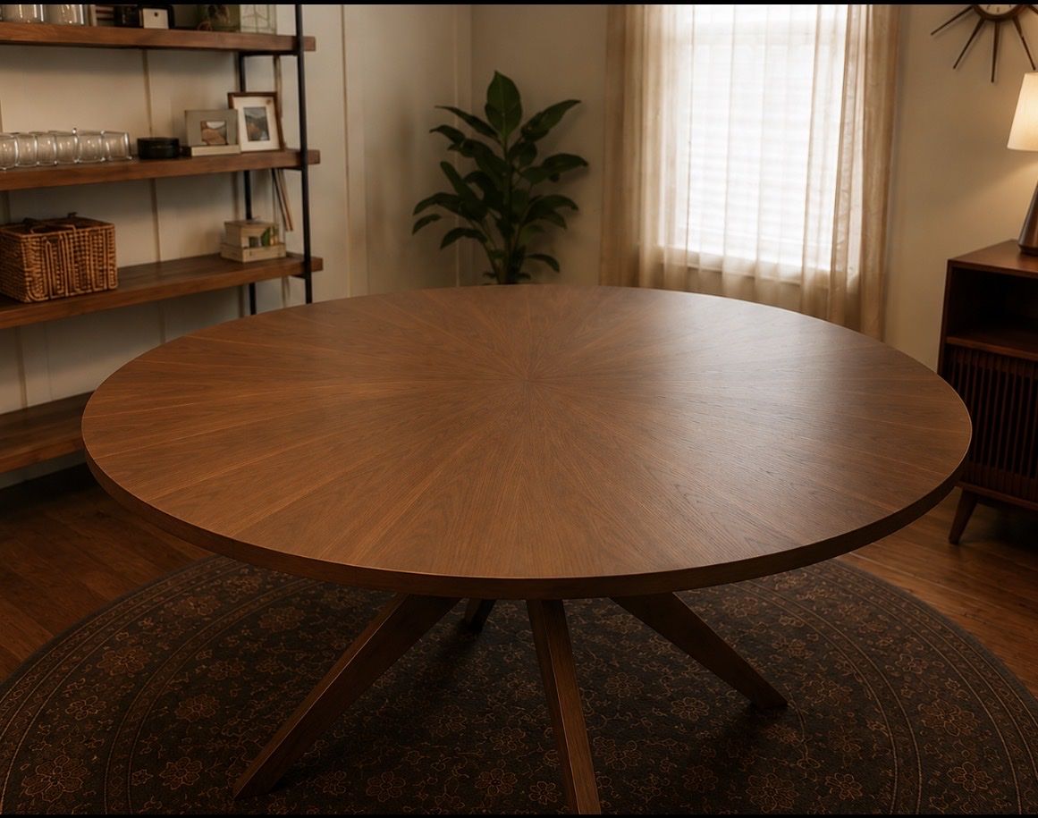 Article Conan 54" Round Dining Table - Walnut