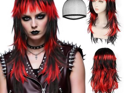 Black and Red Wig