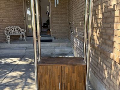 Vintage Mid-Century Modern Bar Cart/Server with Glass Shelf and Chrome Accents