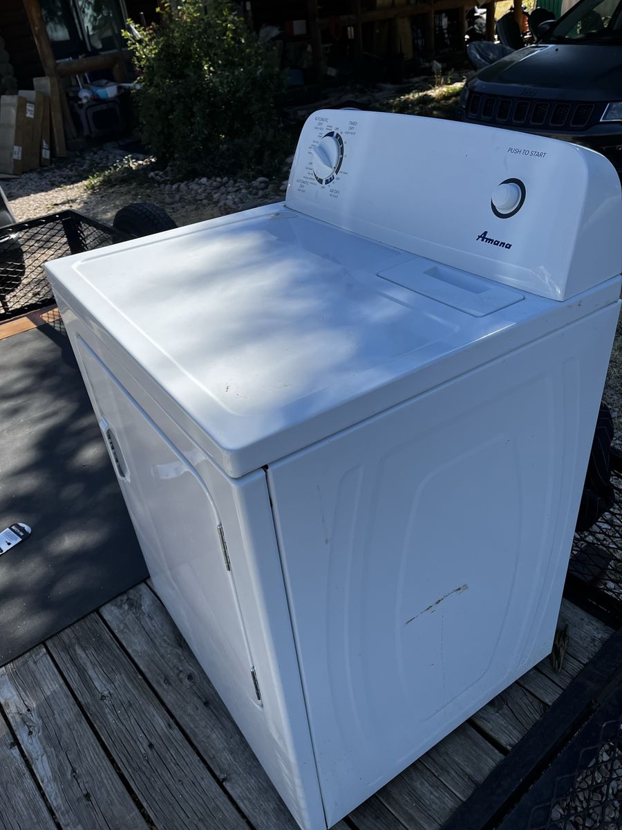 Amana White Electric Dryer - Used, Good Condition
