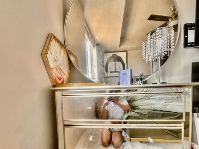 Dresser drawer nightstand mirror vanity