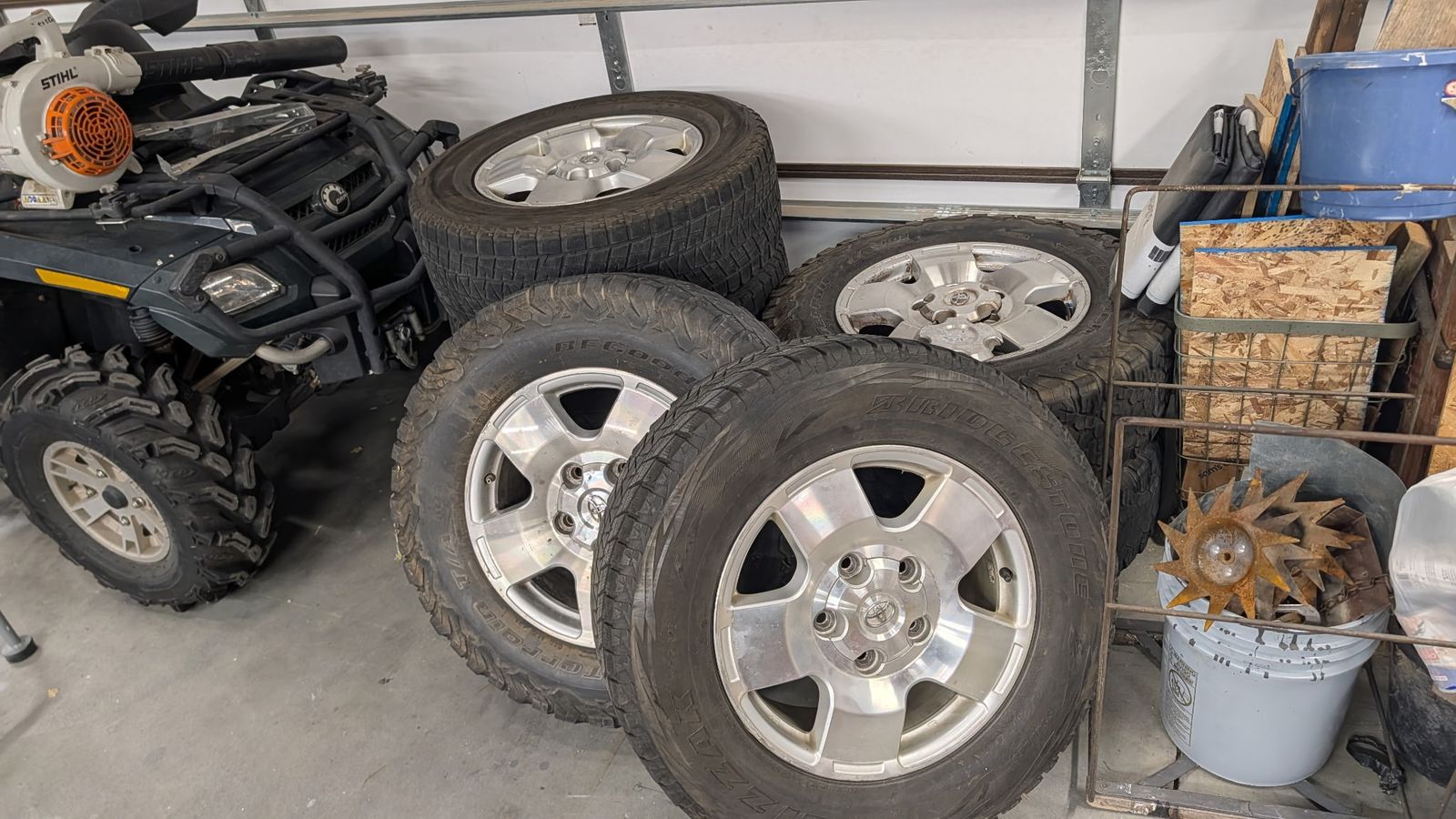 Toyota Tundra 18" 5-Lug Silver Alloy Wheels (Set of 7) with Tires