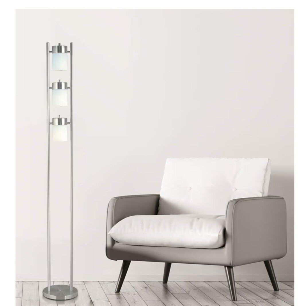 Adjustable Floor Lamp Brushed Steel Brand New