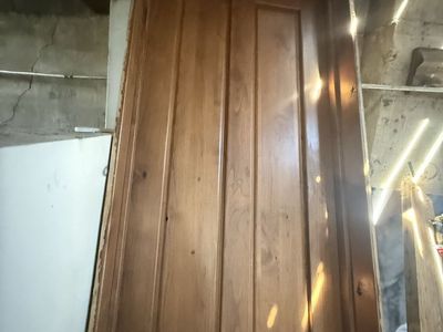 Vintage Solid Wood Interior Door with Knob - Classic 4-Panel Design 90”x29.5