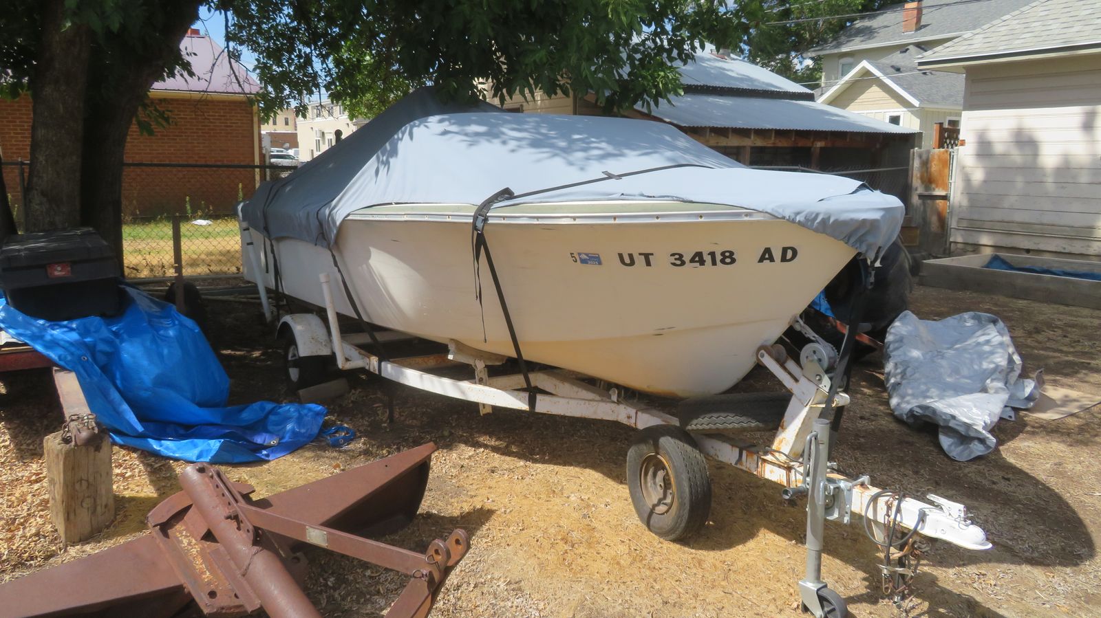 1961 16-foot recreational boat with trolling motor for sale