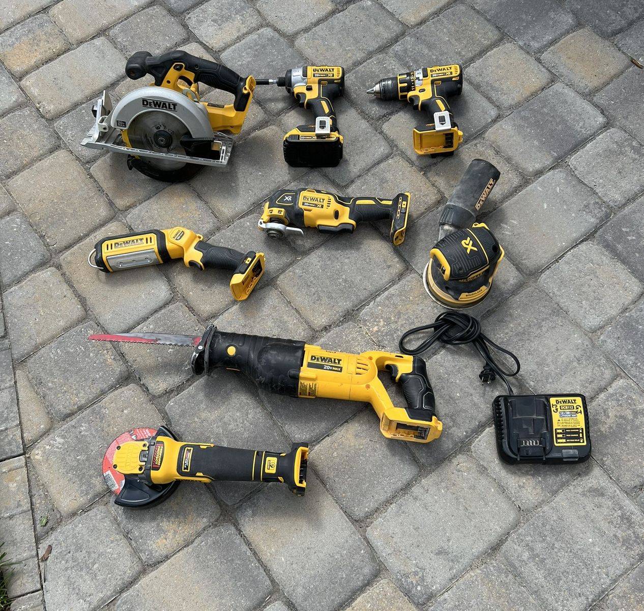 DeWalt 20V Cordless Tools (8 Tools | 3 XR Batteries & Charger)