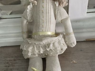Vintage Style Keepsakes & Collectibles Lot - Fabric Doll, Trinket Boxes, & Decor
