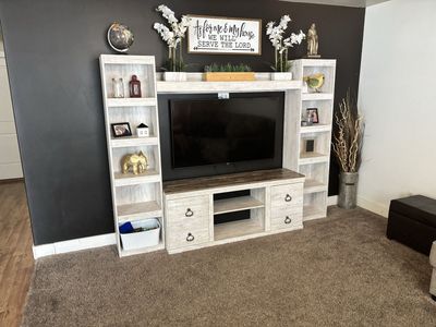 Ashley Willowton Farmhouse 4-Piece Entertainment Center