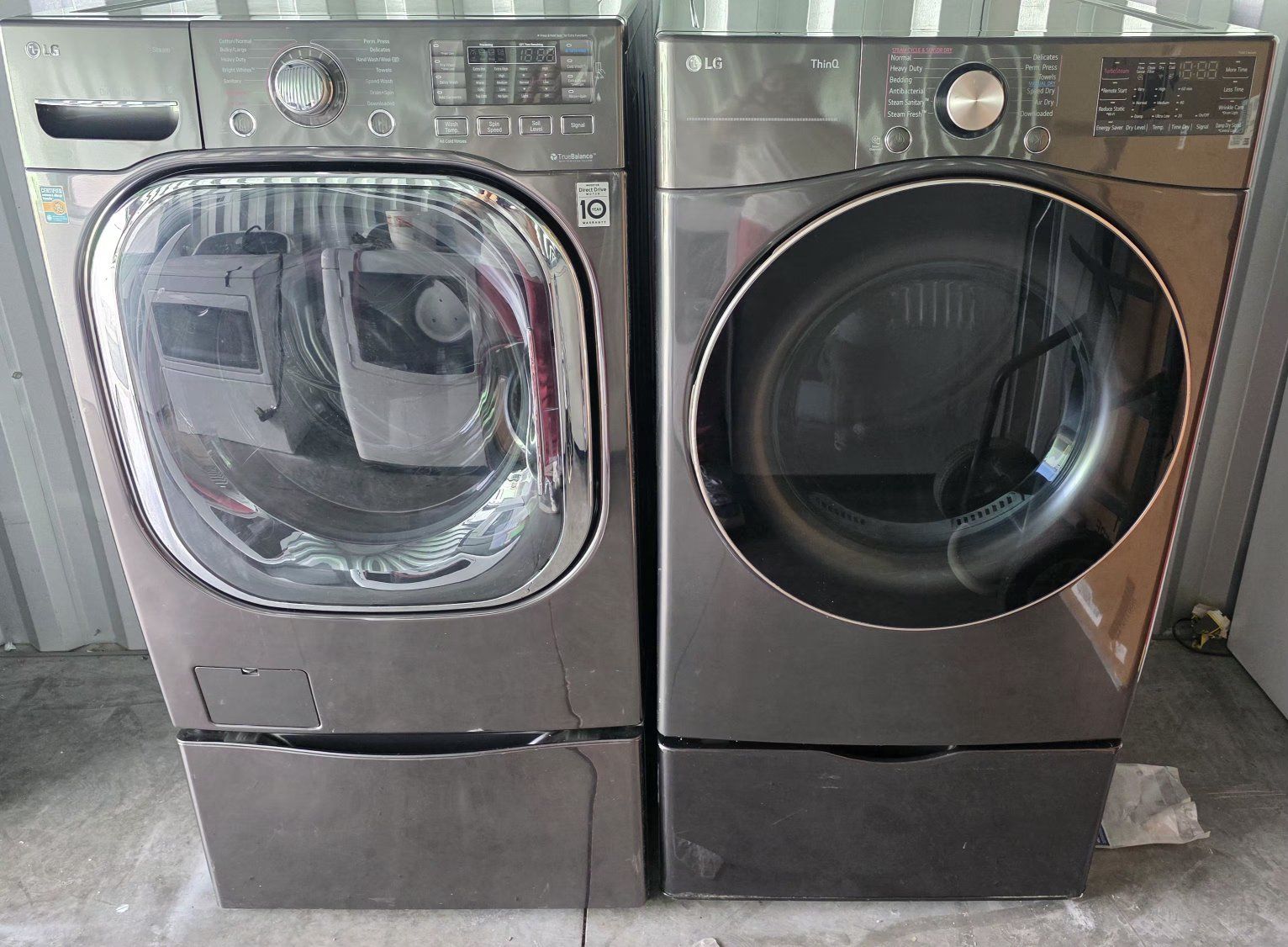 LG frontload Mega steam washer & electric dryer