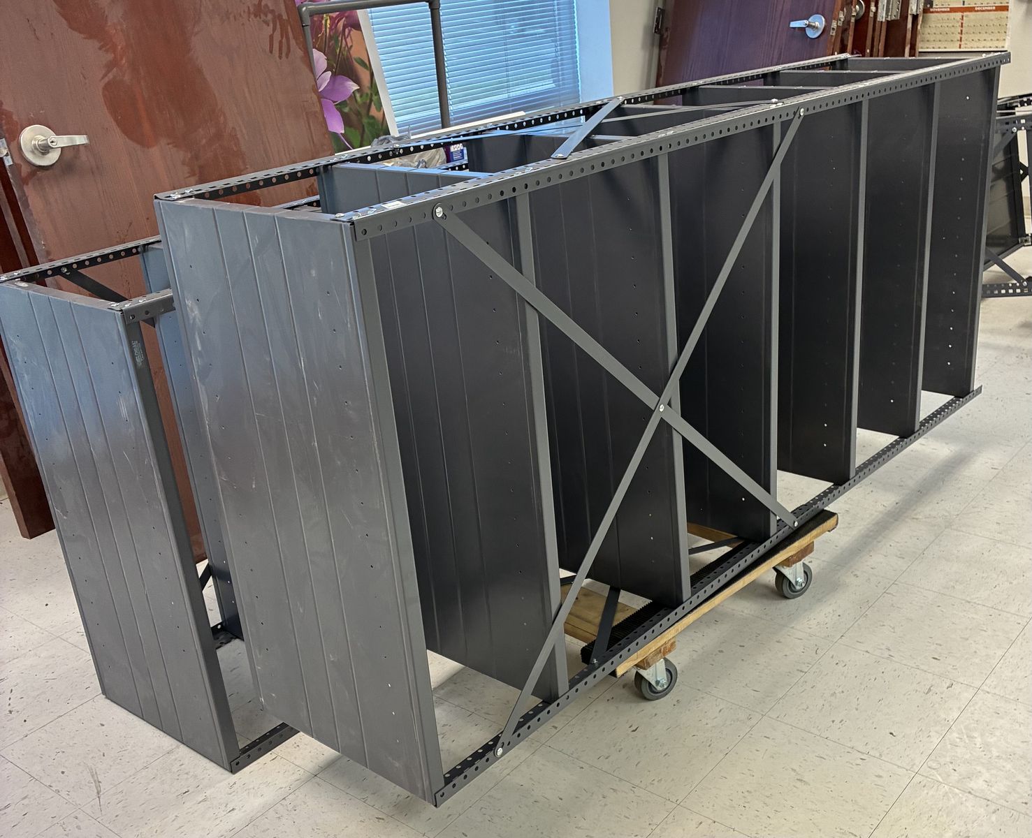 Steel shelves