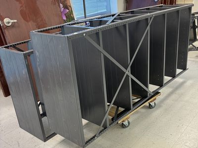 Steel shelves