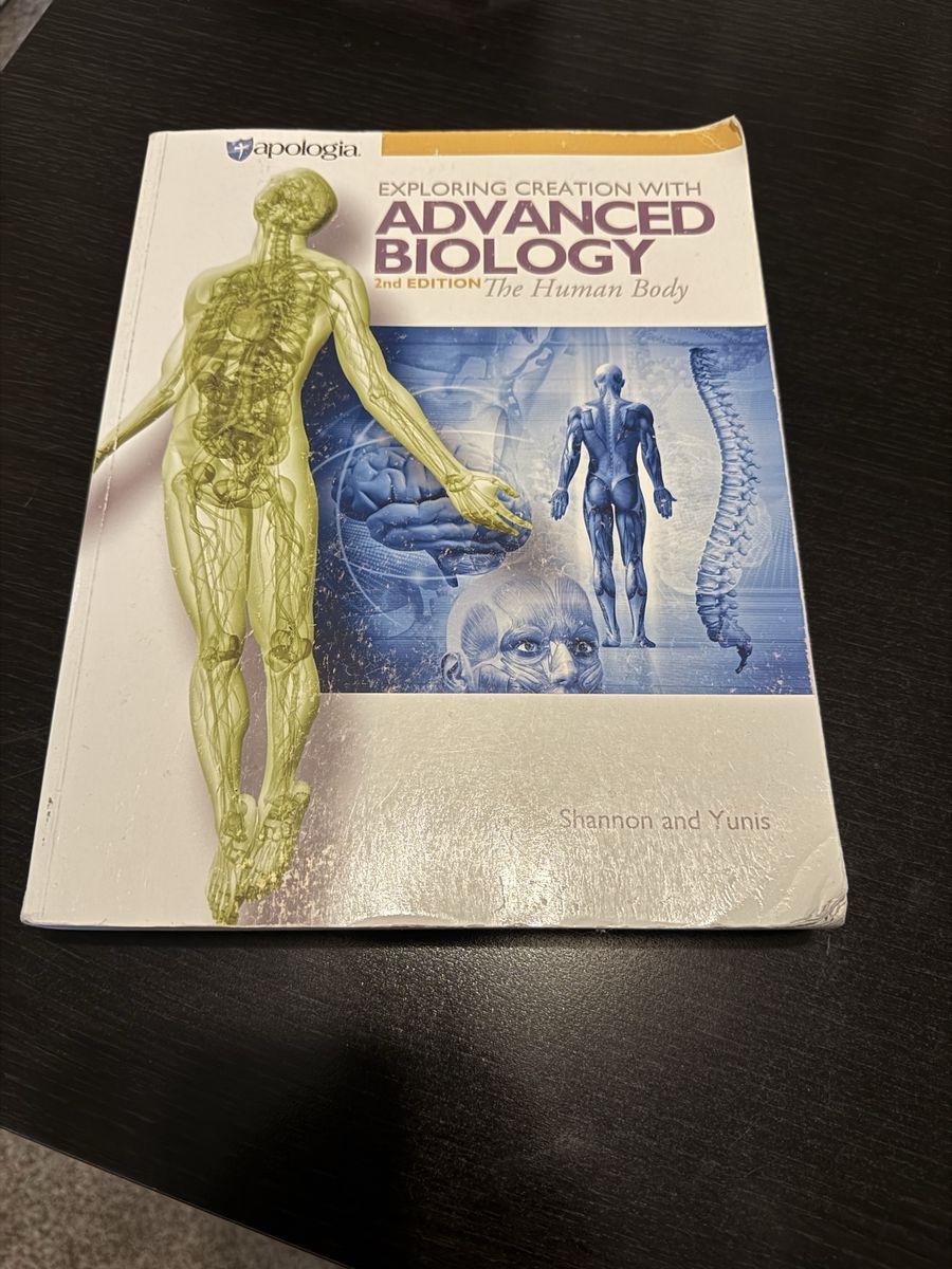 Apologia Advanced Biology Book w/ solutions manual and test packet kit