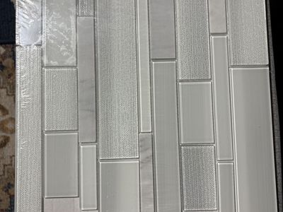 Glass/stone mix backsplash tiles