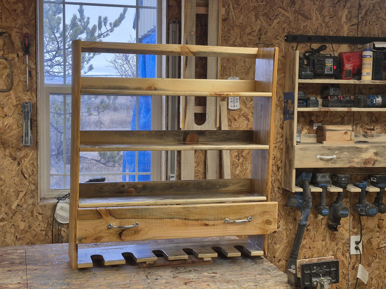 cordless tool organizer cabinet