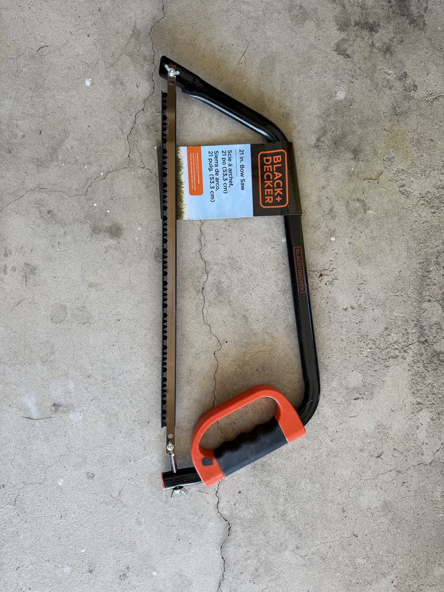BLACK+DECKER 21in. Bow Saw - Durable Hand Saw for Wood Cutting & Pruning, New