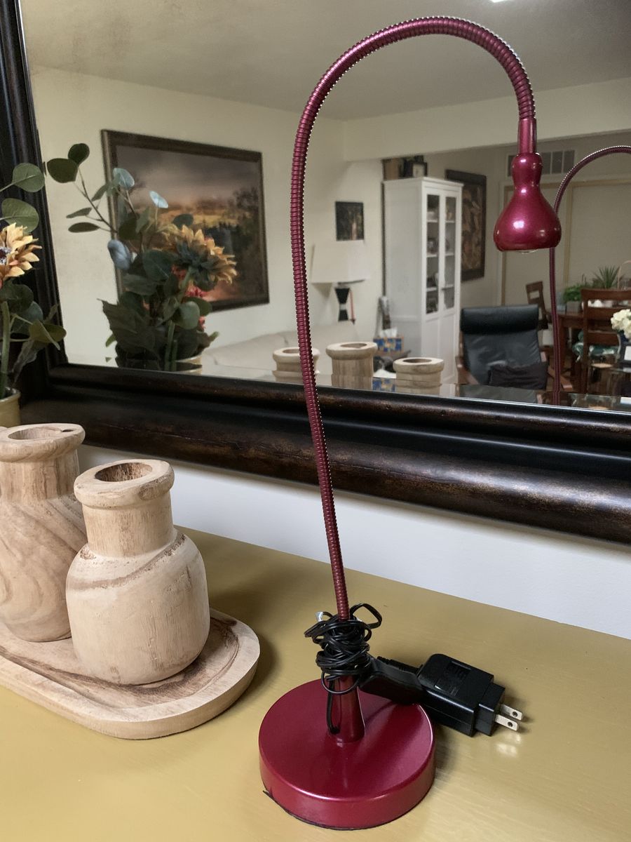 JANSJO Purple Metallic Flexible Led Desk Lamp