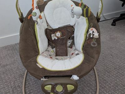 Ingenuity Automatic Bouncer Infant Seat with Canopy and Plush Toys