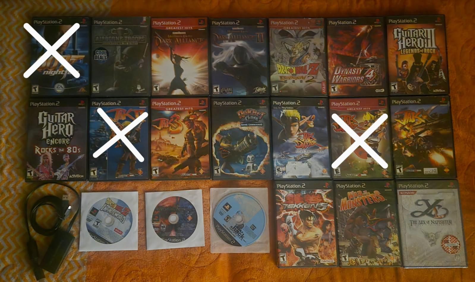 Ps2 game bundle including Dragon Ball Z Infinite World! trades considered!
