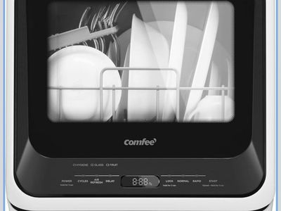 NEW Comfee’ 16.5” White Countertop Dishwasher – Open Box
