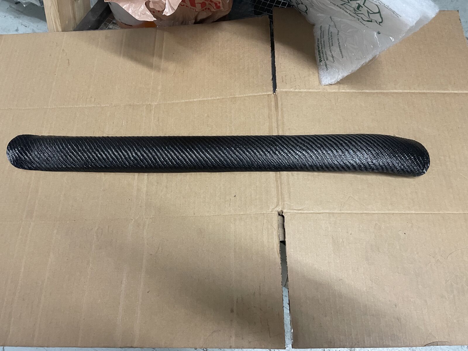 Custom made carbon fiber downtube guard