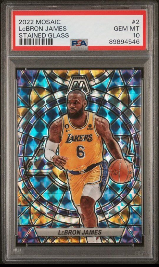 2022 Mosaic Lebron James Stained Glass PSA10 $450