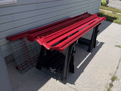 Industrial grade rack shelving, red, 5 shelf, heavy duty, 90"x90"x24"
