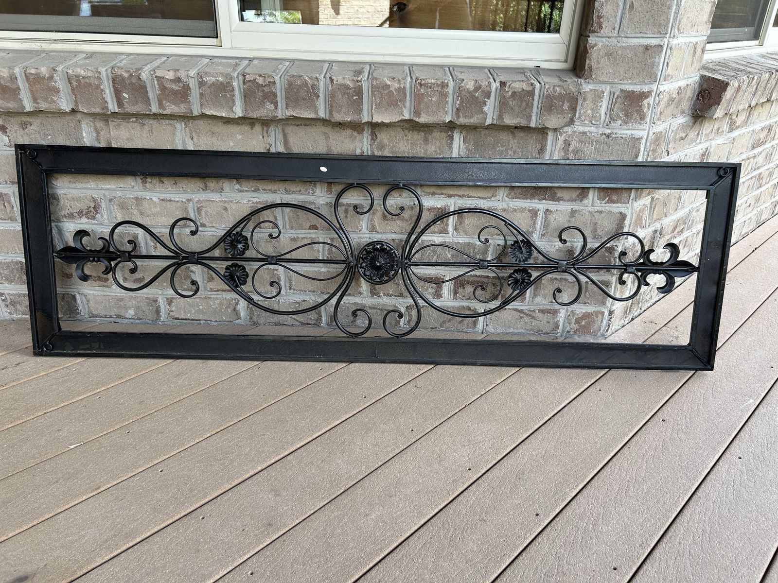 Large Rustic Wrought Iron Wall Decor