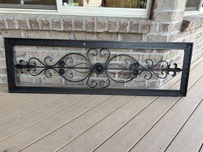 Large Rustic Wrought Iron Wall Decor