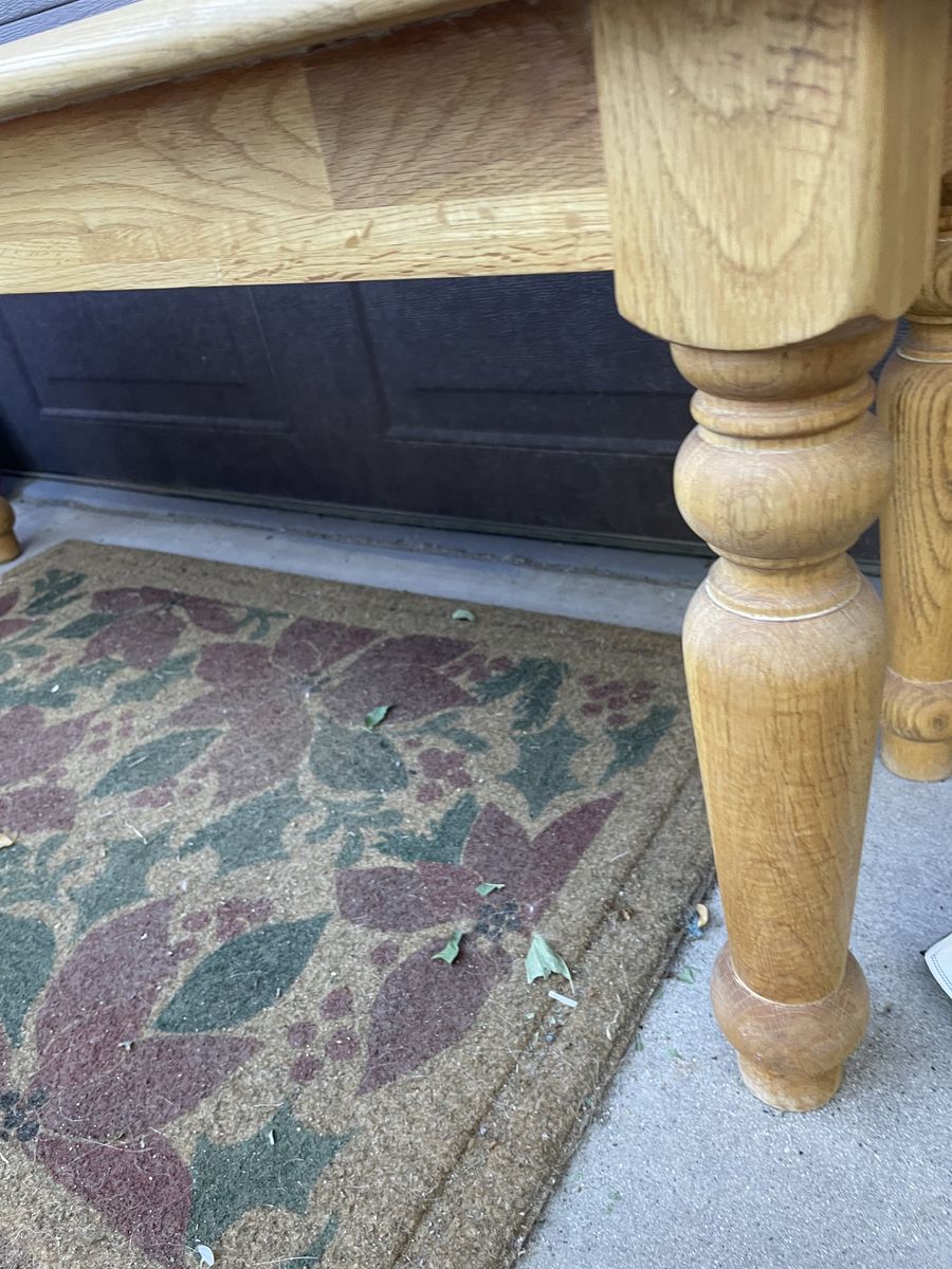 Solid wood bench